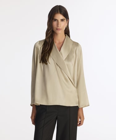  YARGICI Geniş Şal Yaka Uzun Kol Gömlek