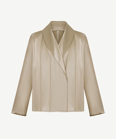  YARGICI Geniş Şal Yaka Uzun Kol Gömlek