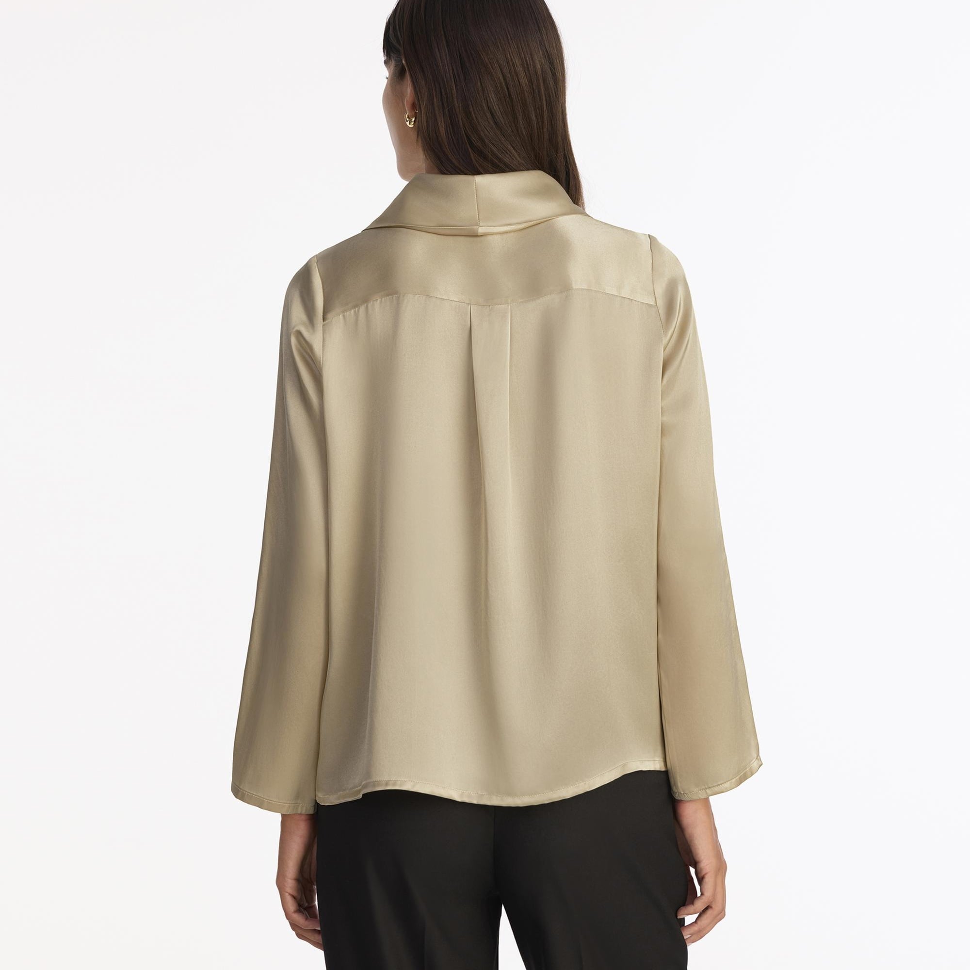 YARGICI Geniş Şal Yaka Uzun Kol Gömlek