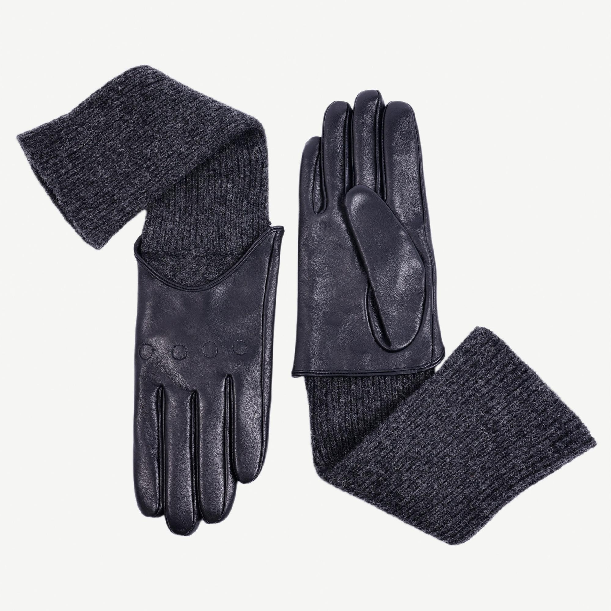 YARGICI Bileği Trikolu Deri Eldiven