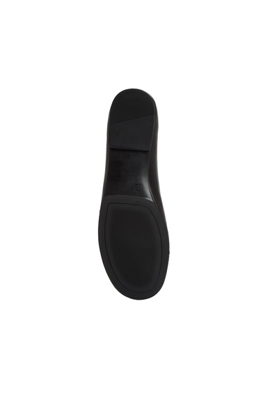  Network Kadın Siyah Deri Babet