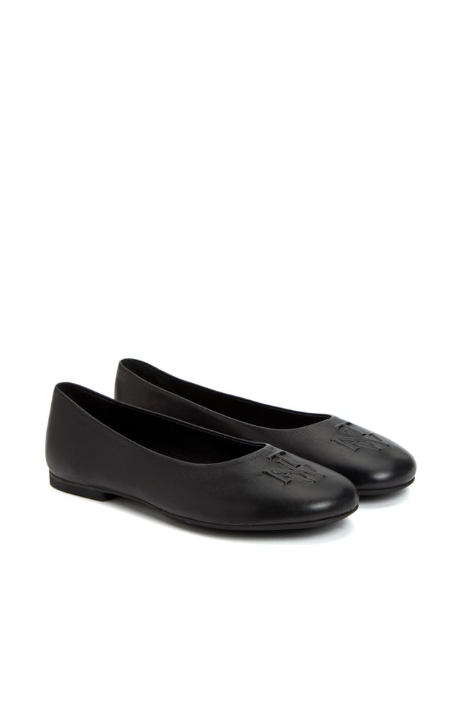  Network Kadın Siyah Deri Babet