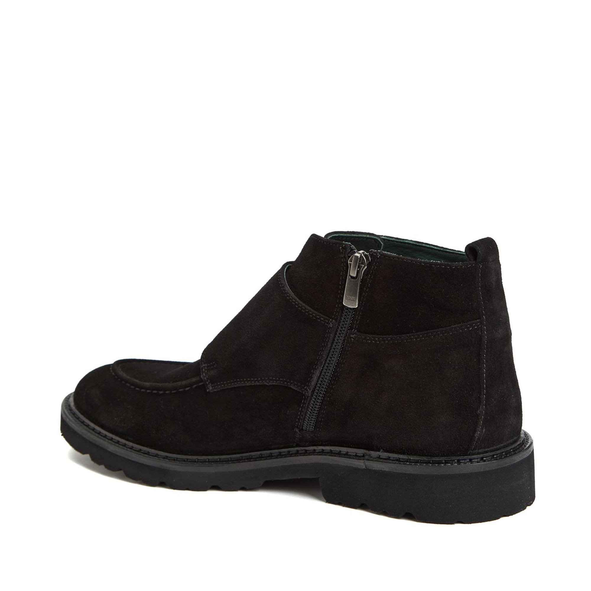 George Hogg Erkek Siyah Toka Detaylı Deri Bot