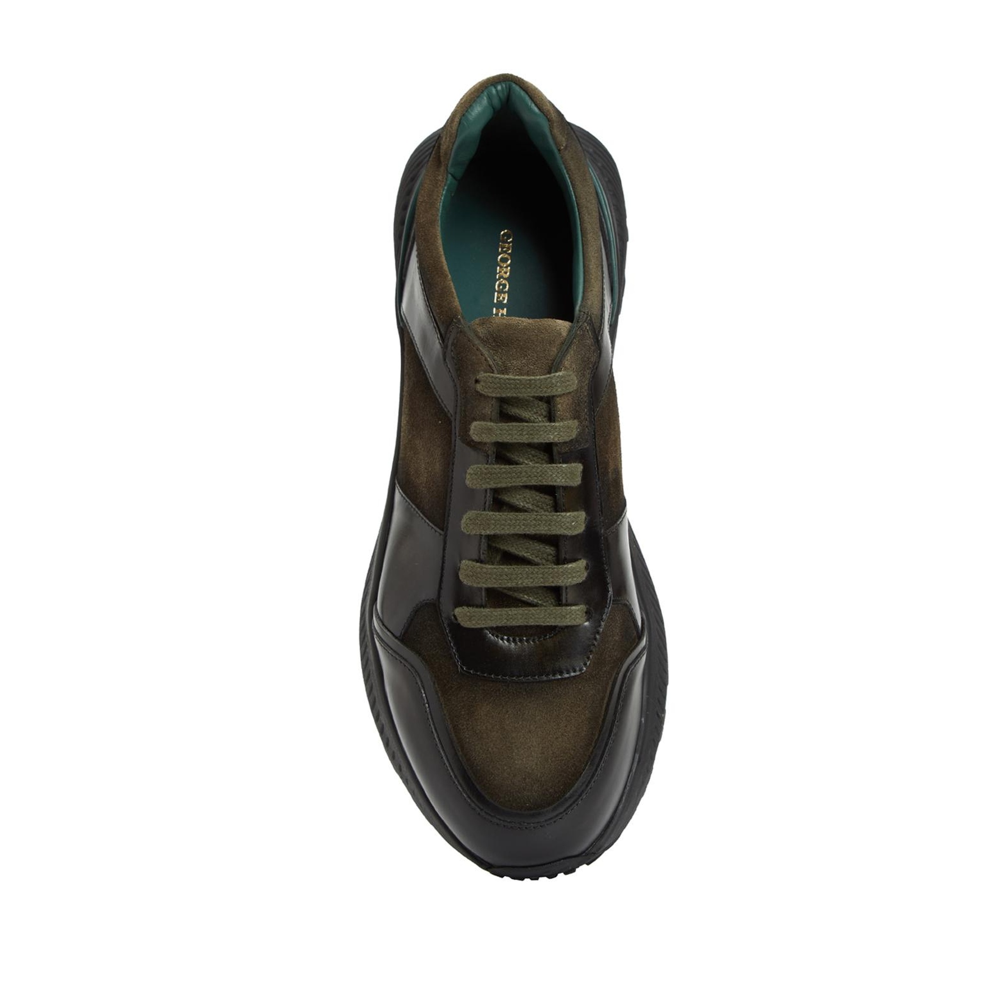 George Hogg Erkek Haki Vibram Taban Detaylı Deri Sneaker