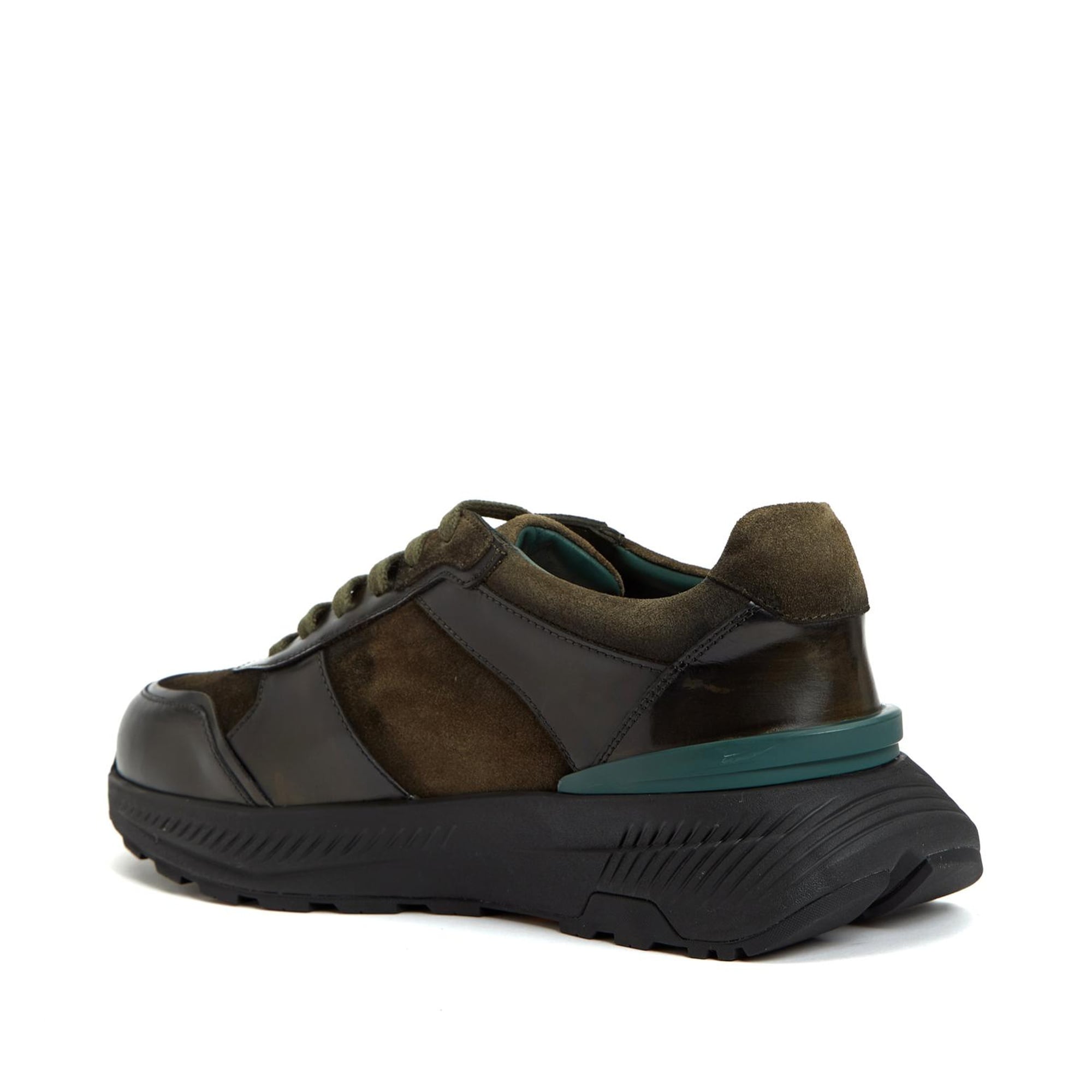 George Hogg Erkek Haki Vibram Taban Detaylı Deri Sneaker