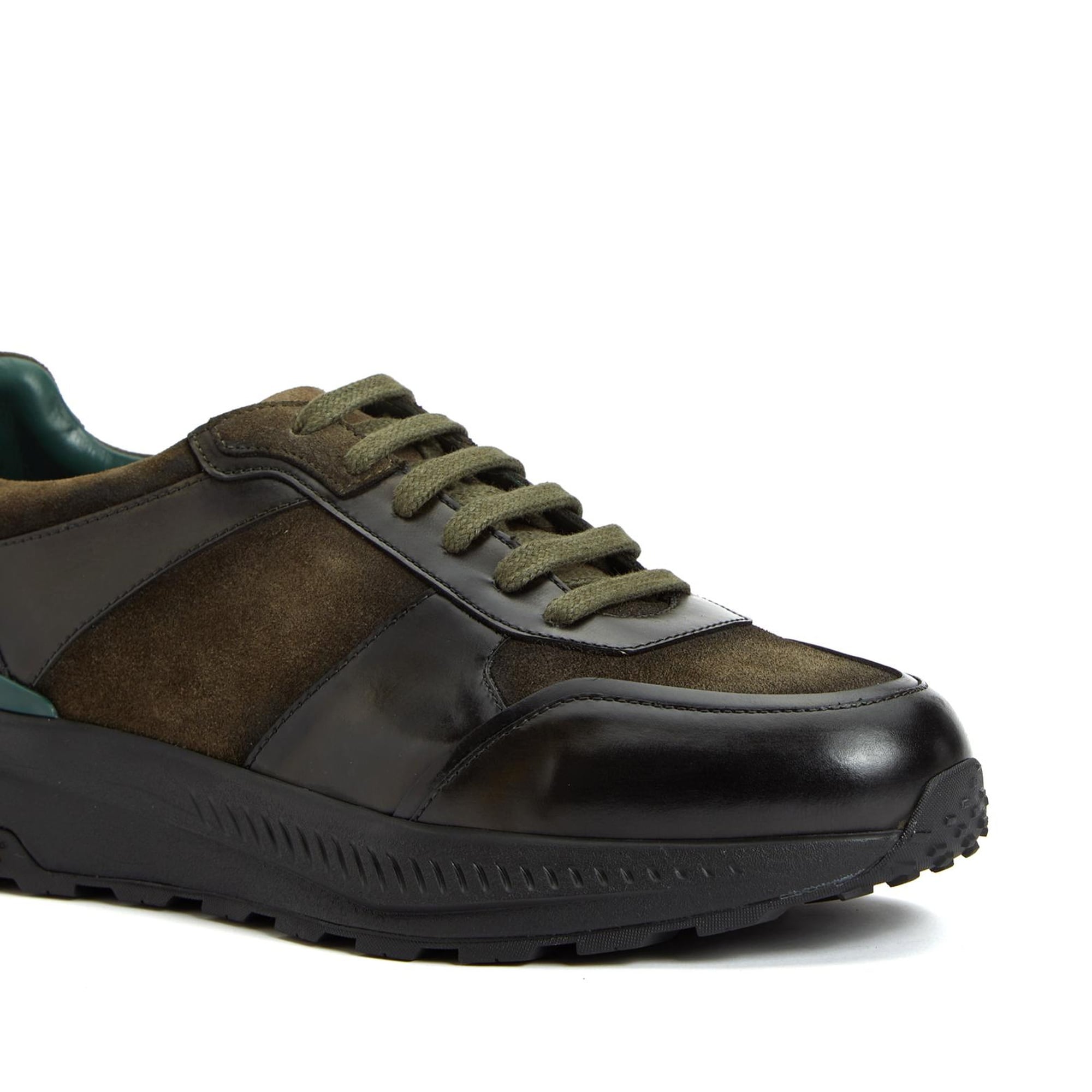 George Hogg Erkek Haki Vibram Taban Detaylı Deri Sneaker