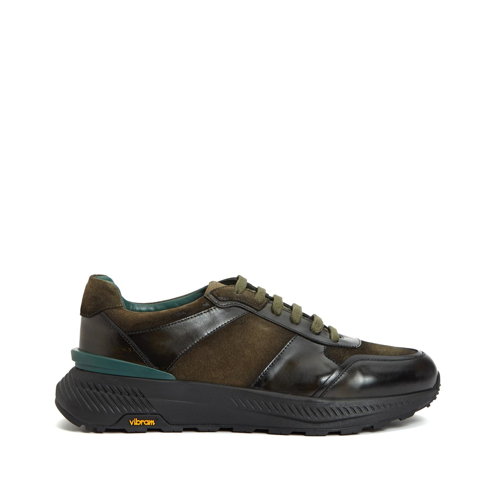 George Hogg Erkek Haki Vibram Taban Detaylı Deri Sneaker