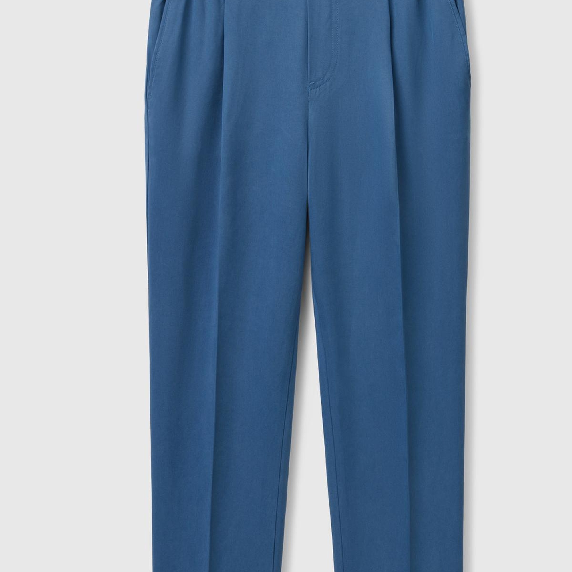 Kadın Denim %100 Liyosel Paçası Kıvrımlı Beli Lastikli Pantolon