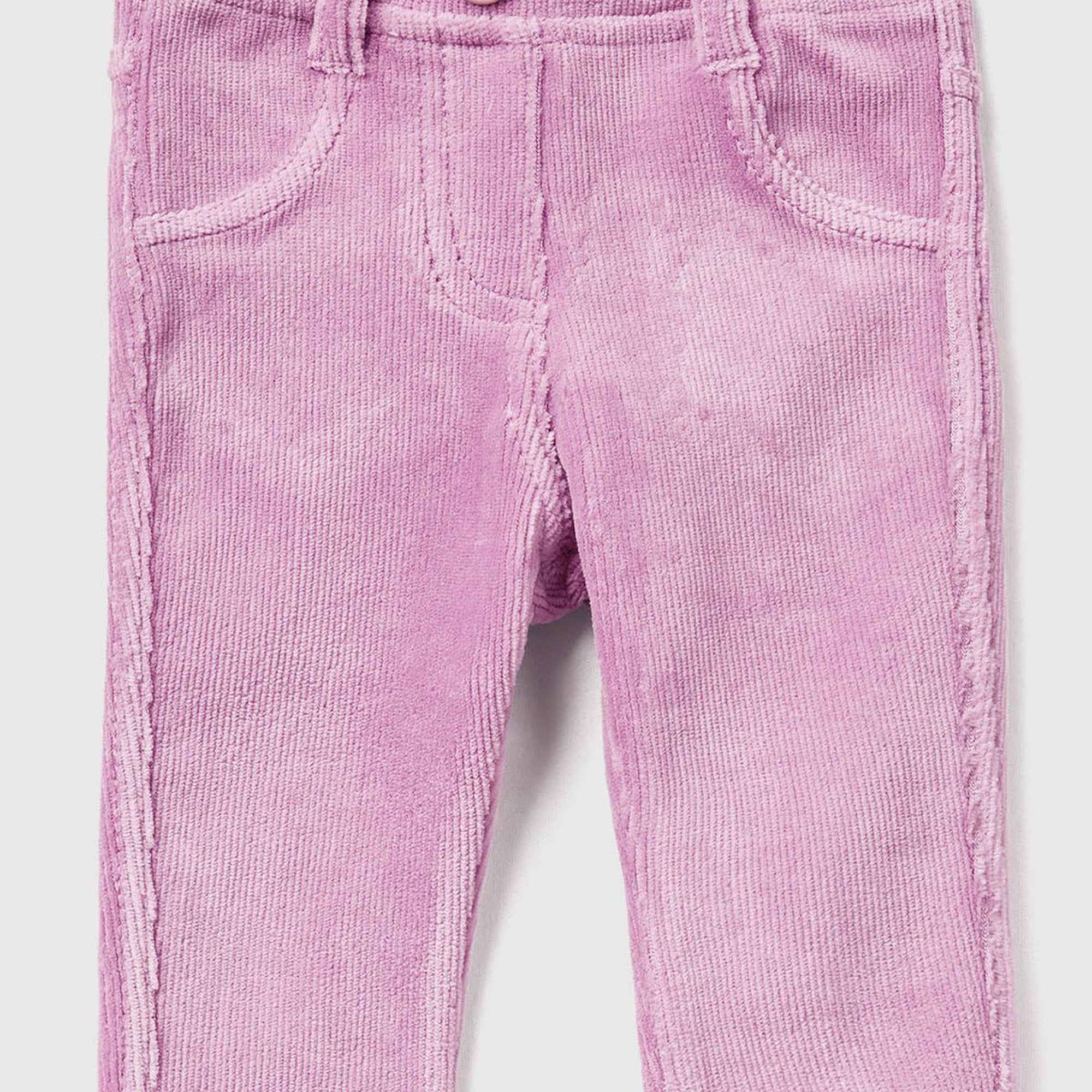 Bebek Lila Arka Cebi Tavşan İşlemeli Pantolon