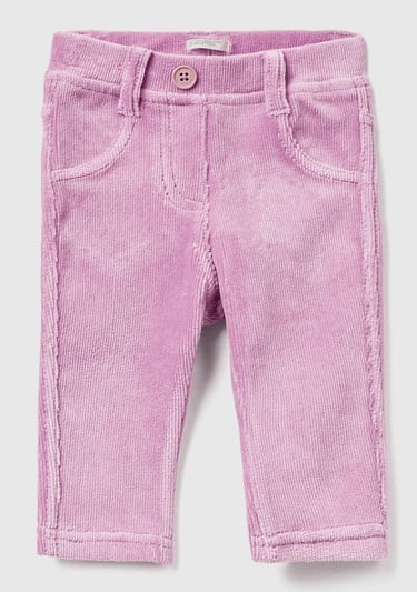  Bebek Lila Arka Cebi Tavşan İşlemeli Pantolon