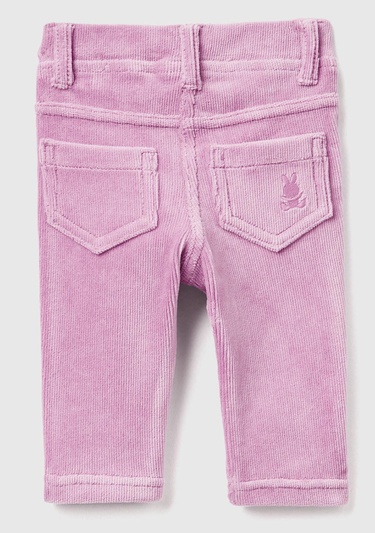  Bebek Lila Arka Cebi Tavşan İşlemeli Pantolon