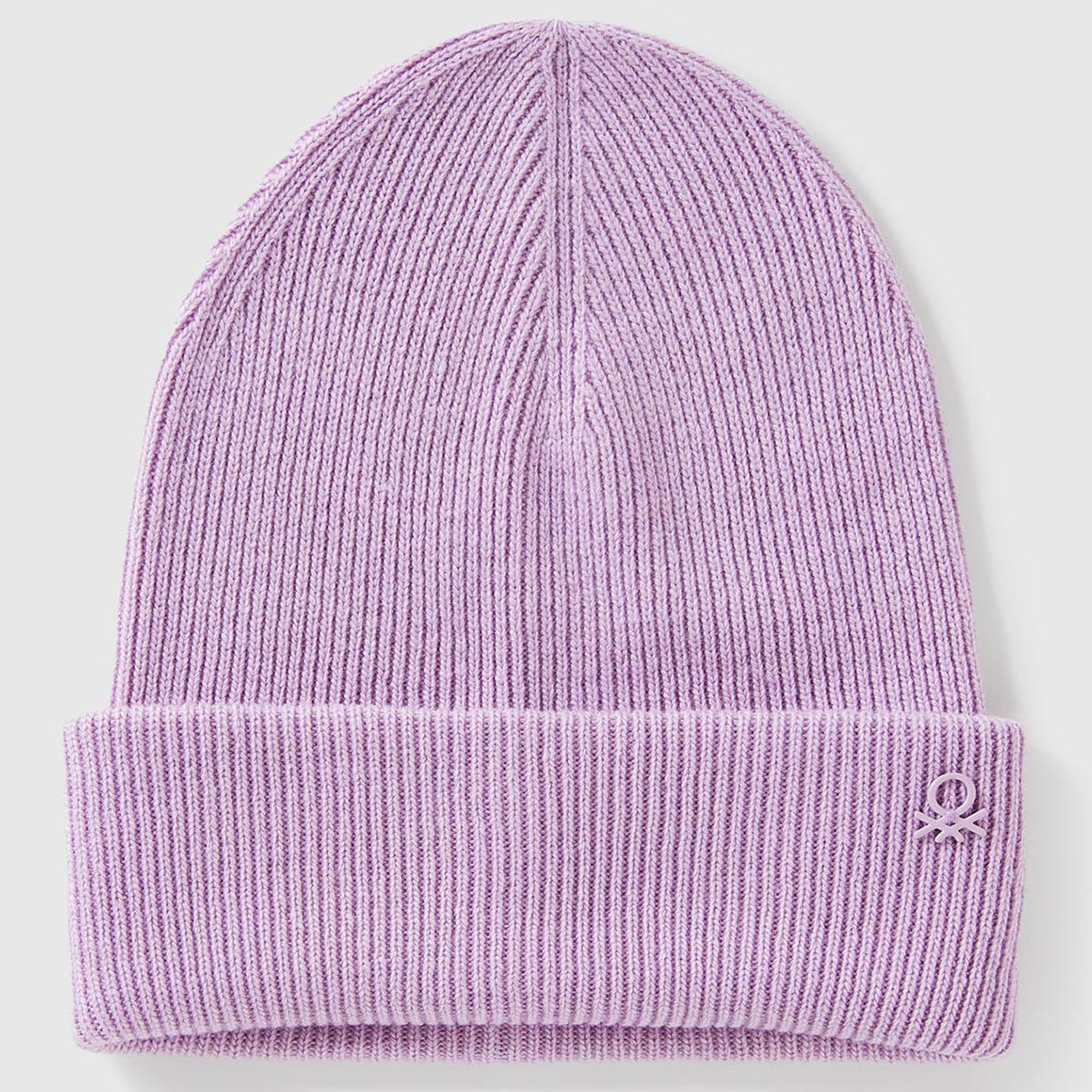 Erkek Çocuk Lila Yün ve Viskoz Karışımlı Logo Nakışlı Bere