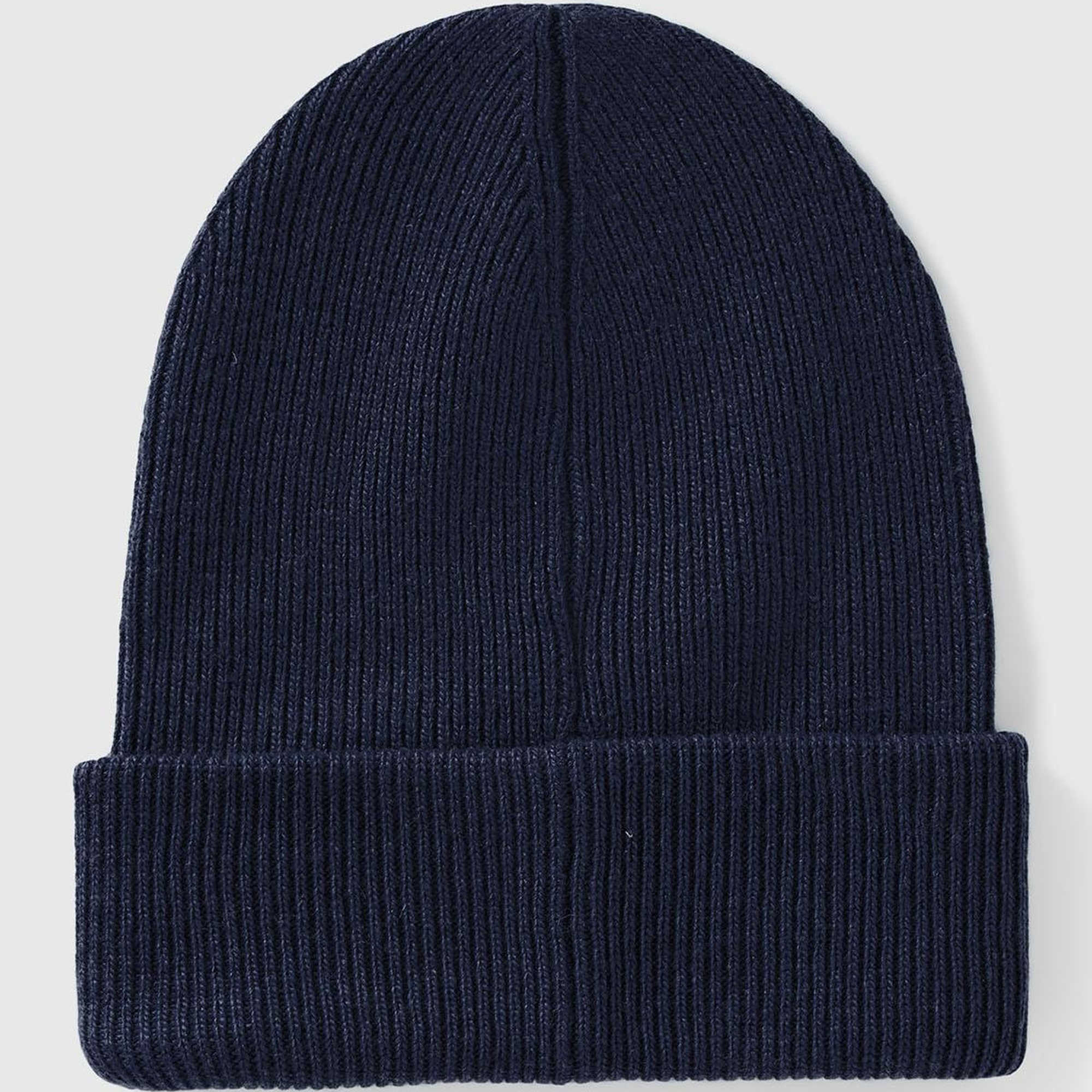 Erkek Çocuk Lacivert Yün ve Viskoz Karışımlı Logo Nakışlı Bere