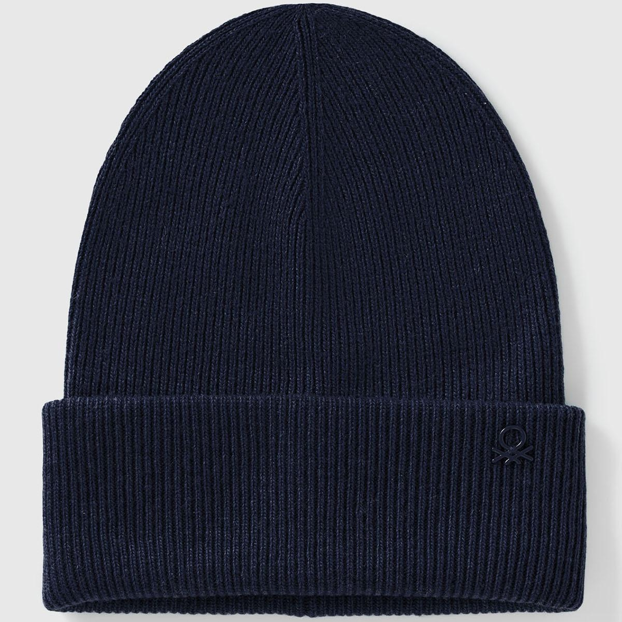 Erkek Çocuk Lacivert Yün ve Viskoz Karışımlı Logo Nakışlı Bere