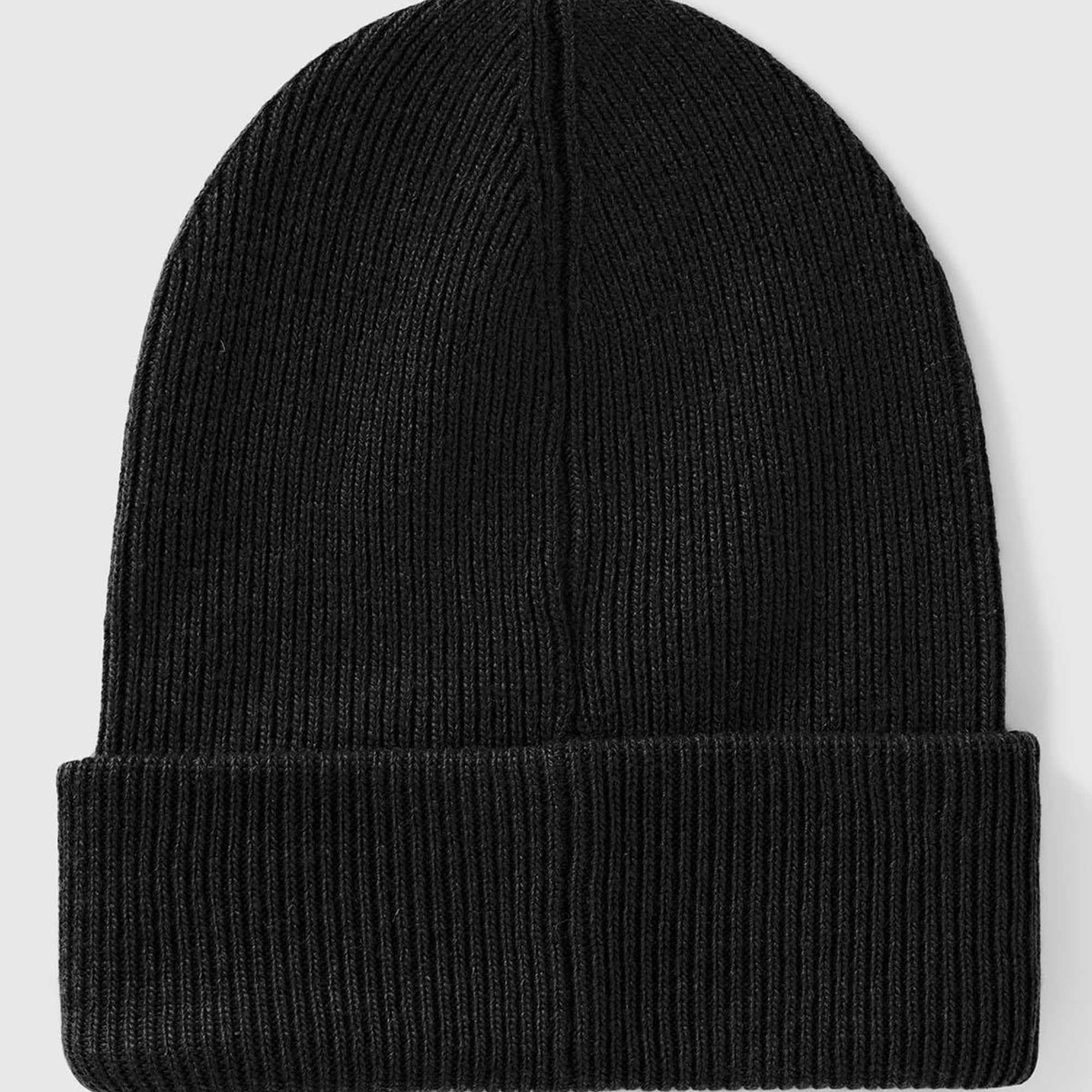 Erkek Çocuk Siyah Yün ve Viskoz Karışımlı Logo Nakışlı Bere