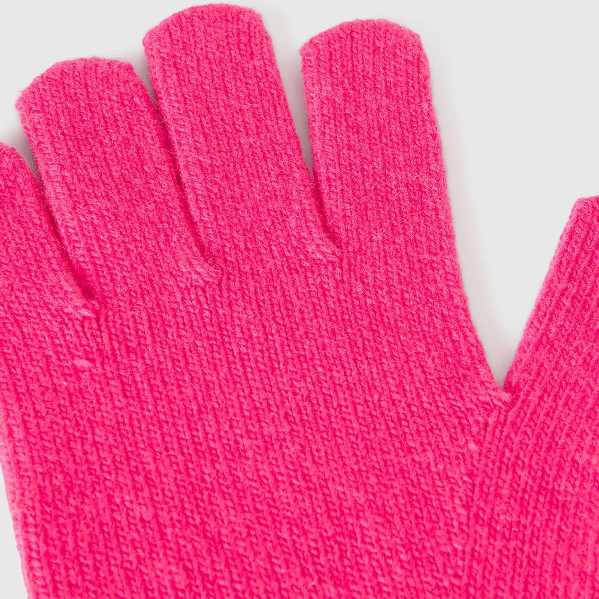 Erkek Çocuk Pembe Yün ve Viskoz Karışımlı Logo Nakışlı Eldiven