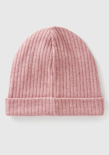  Erkek Çocuk Pembe 3D İşlemeli Astarlı Nervürlü Bere