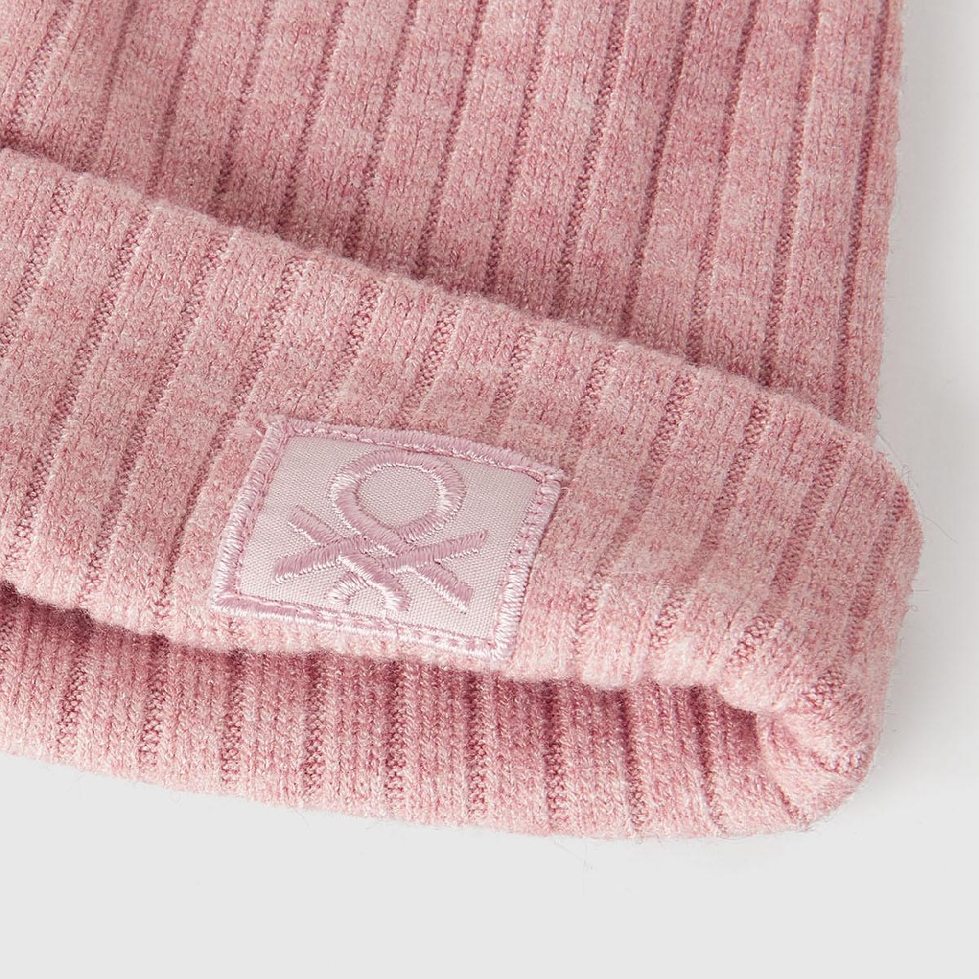 Erkek Çocuk Pembe 3D İşlemeli Astarlı Nervürlü Bere