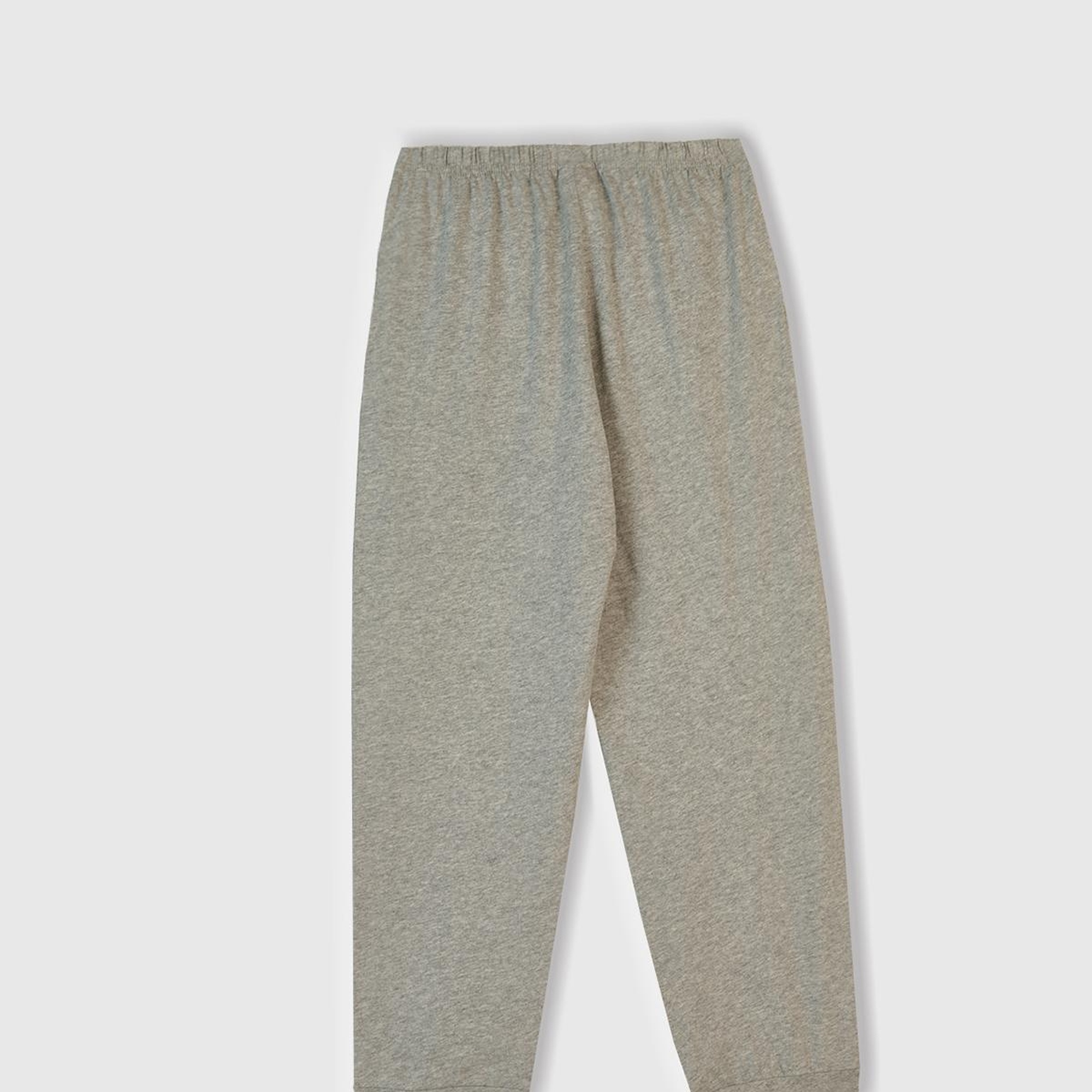 Erkek Çocuk Gri Melanj Üstü Disney Baskılı Altı Paçası Lastikli Pijama Takımı