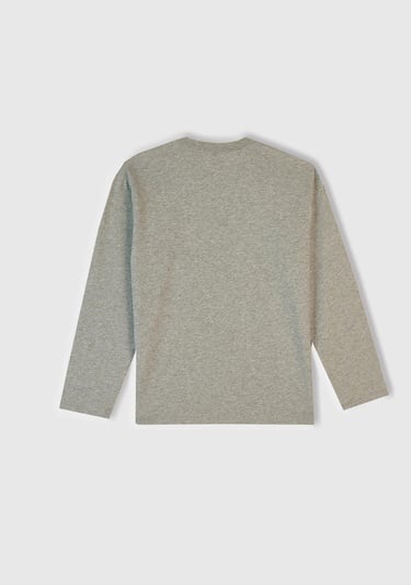  Erkek Çocuk Gri Melanj Üstü Disney Baskılı Altı Paçası Lastikli Pijama Takımı