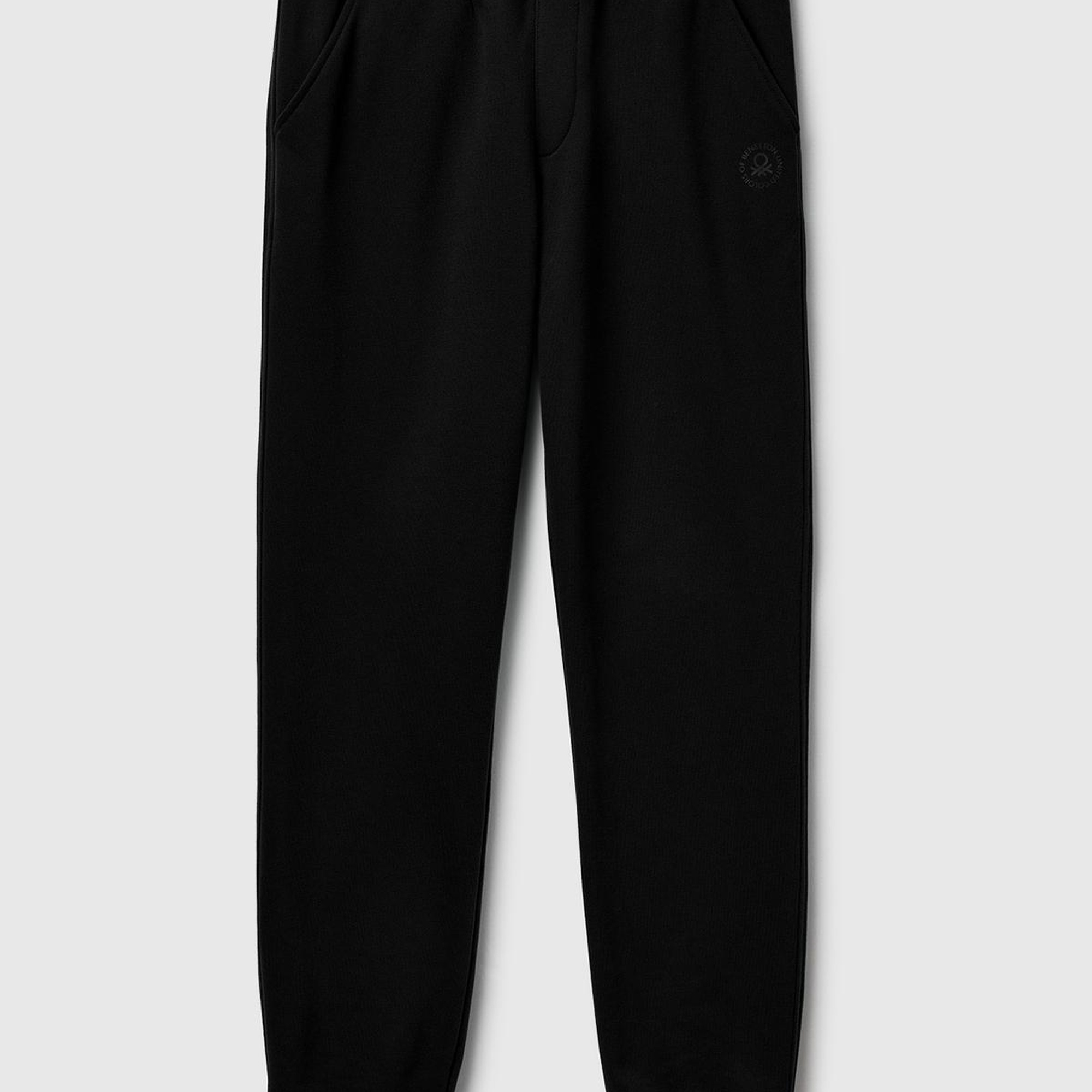 Kadın Siyah Pamuk Karışımlı Beli ve Paçası Lastikli Eşofman Altı