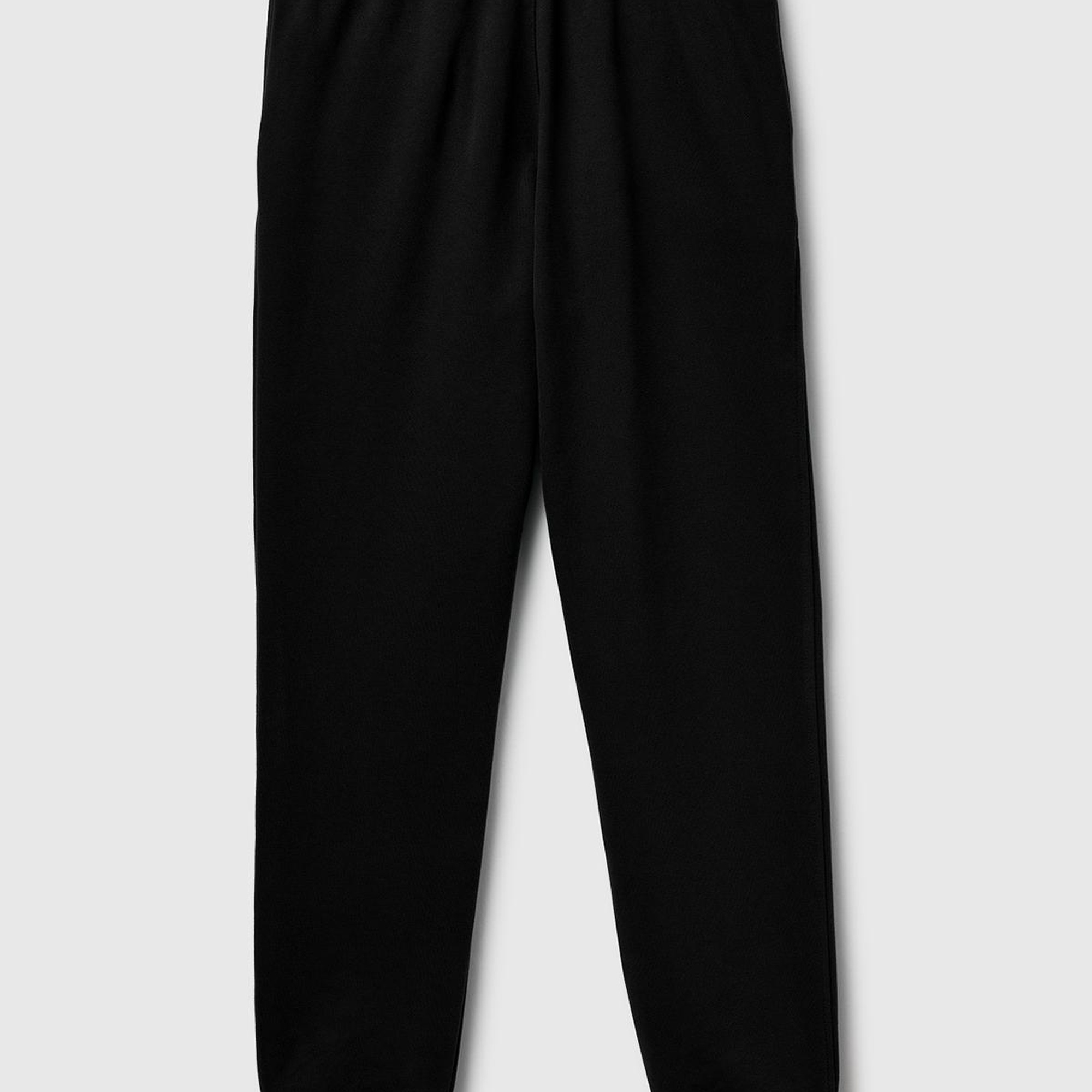 Kadın Siyah Pamuk Karışımlı Beli ve Paçası Lastikli Eşofman Altı