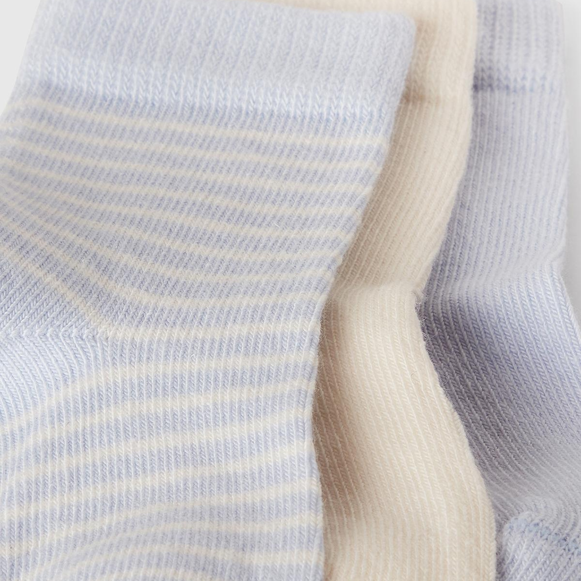 Bebek Mavi Mix Desenli 3'lü Soket Çorap Seti