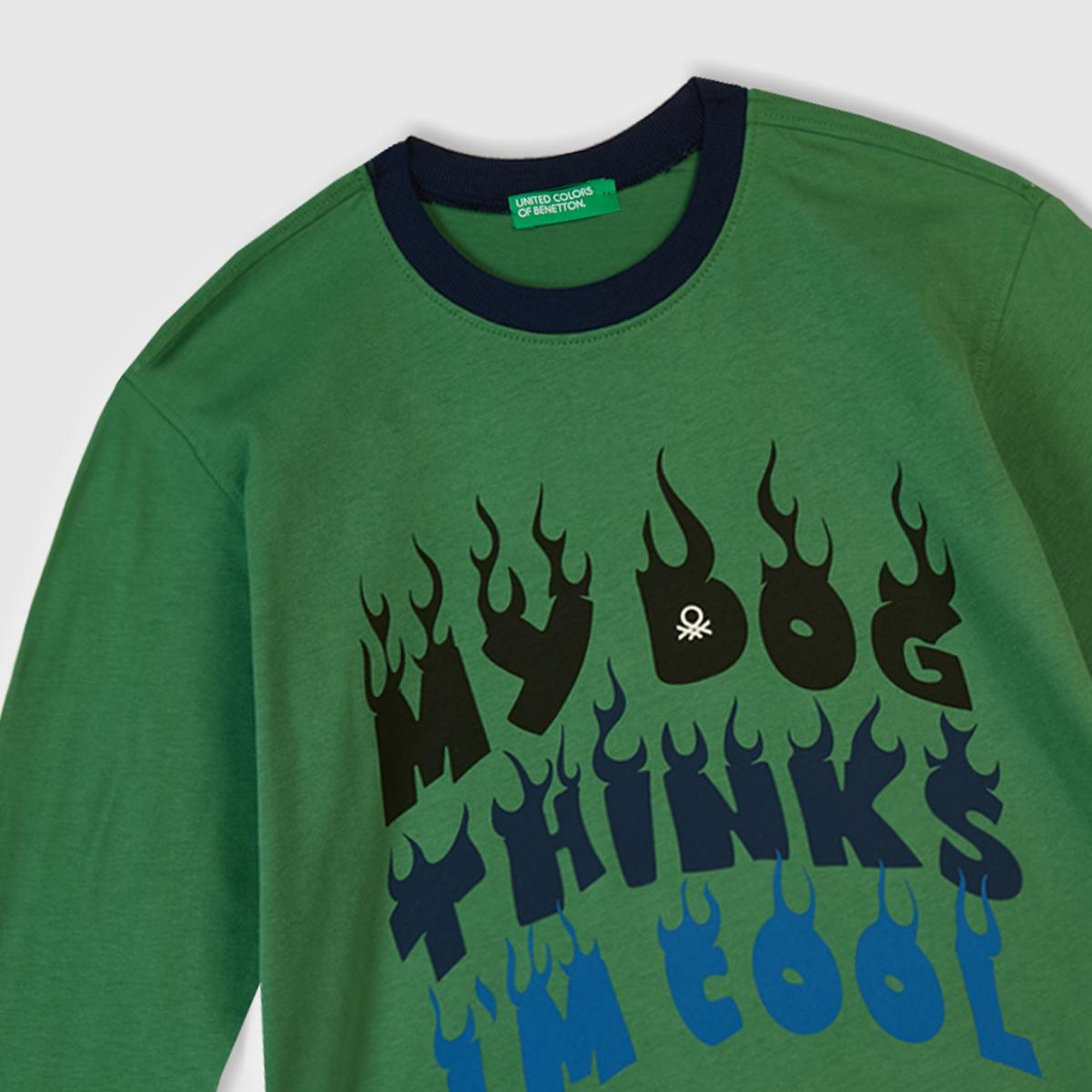 Erkek Çocuk Yeşil Üstü Baskılı Altı Cepli Pijama Takımı