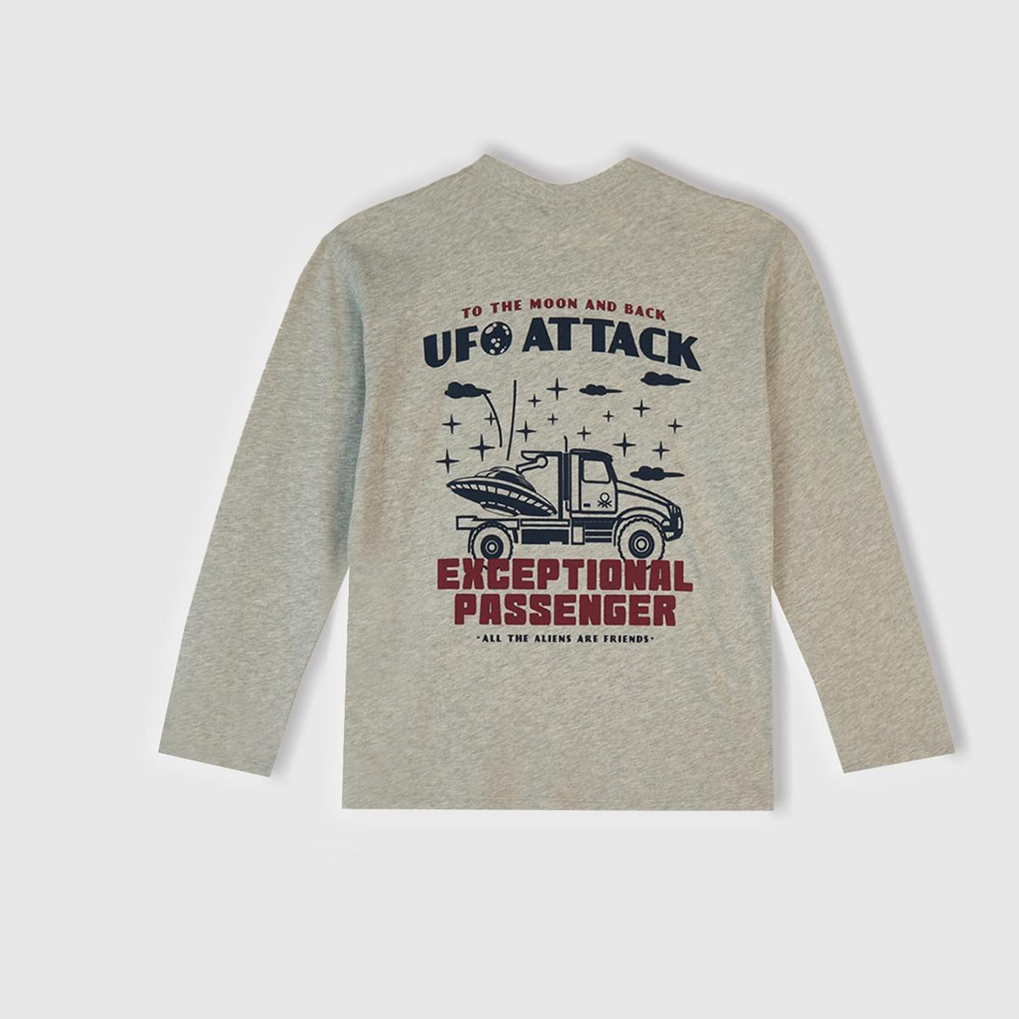 Erkek Çocuk Gri Melanj Üstü Baskılı Altı Cepli Pijama Takımı