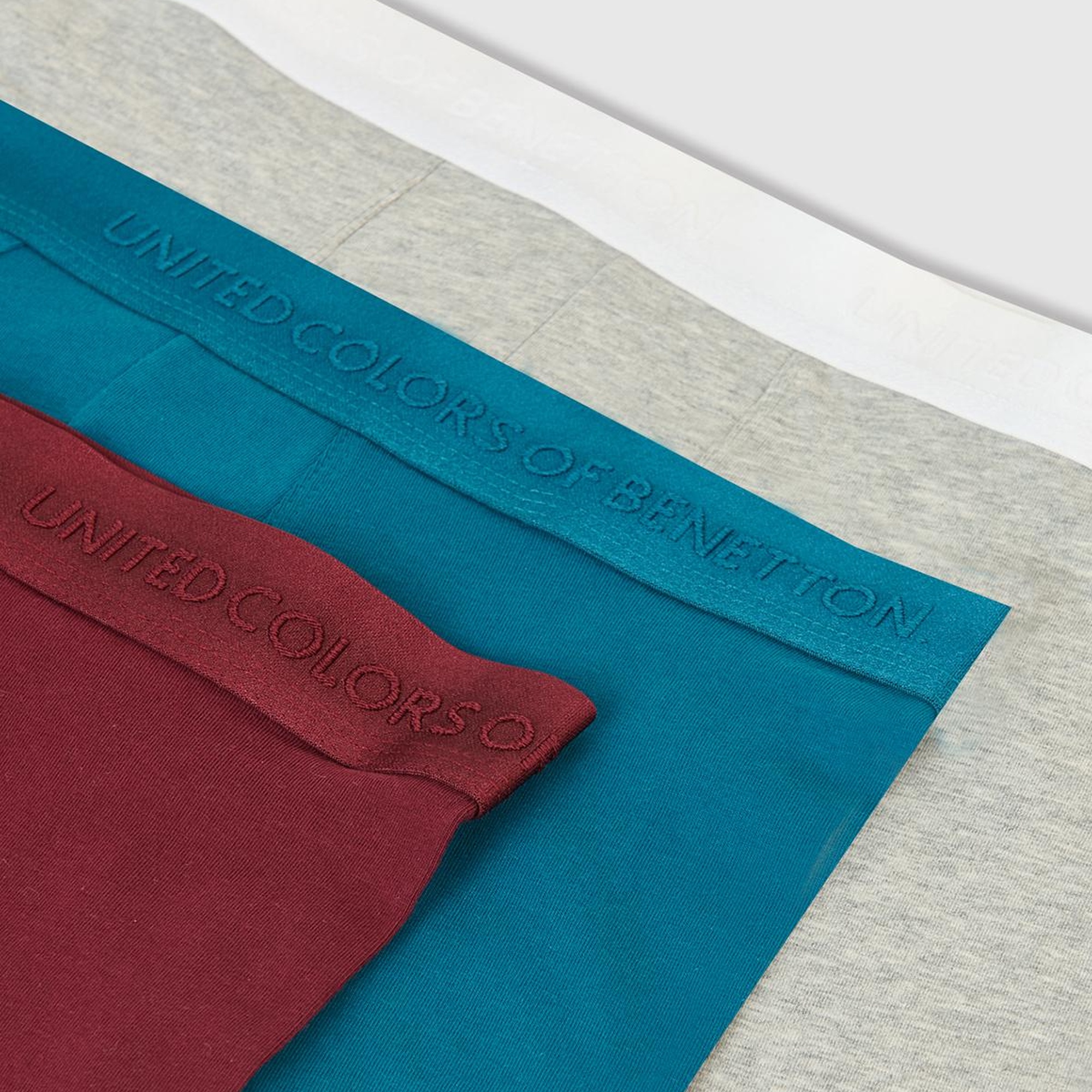 Erkek Bordo Pamuk Karışımlı Logo Bantlı 3'lü Boxer Seti