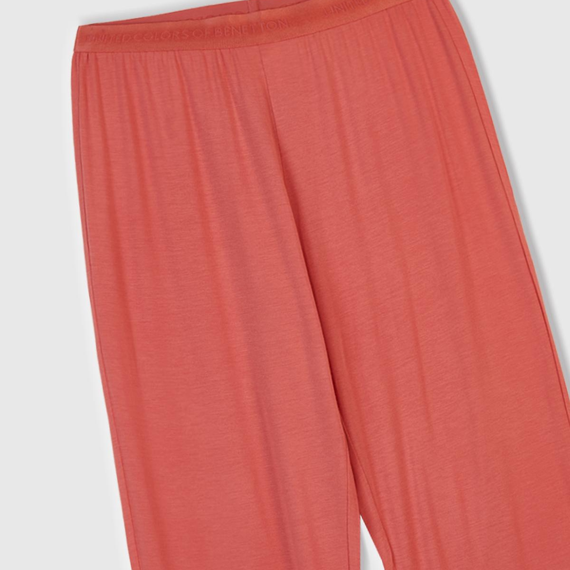 Kadın Mercan Modal Karışımlı Beli Logolu Pijama Altı