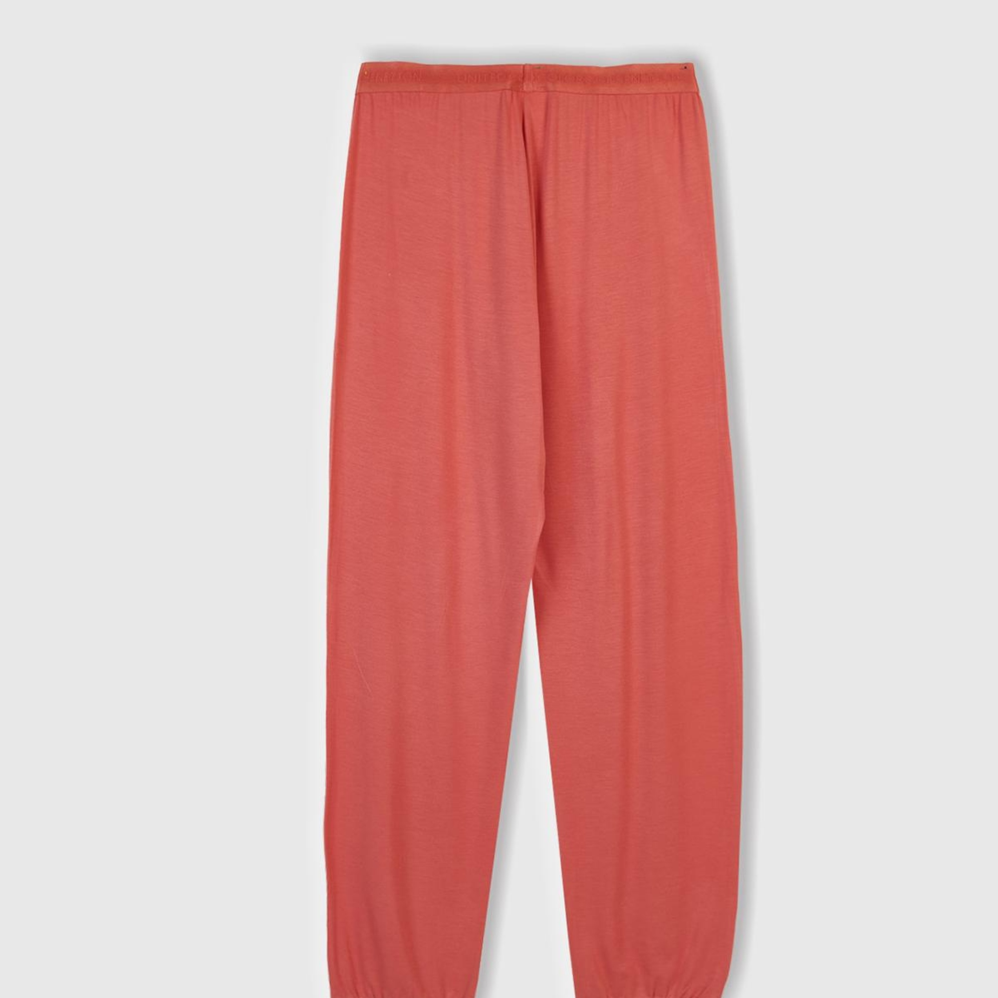 Kadın Mercan Modal Karışımlı Beli Logolu Pijama Altı