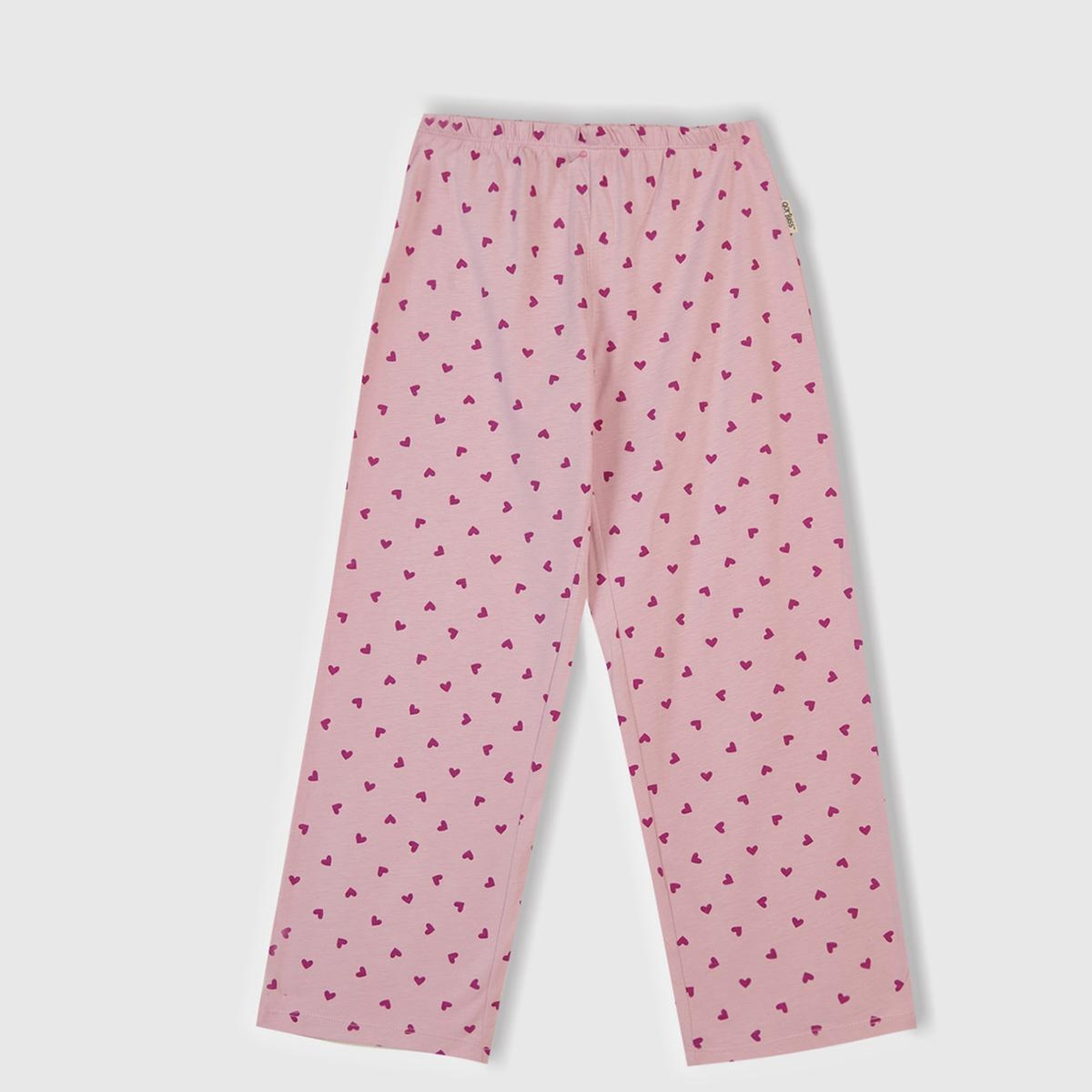 Kız Çocuk Beyaz Mix Üstü Baskılı Altı Desenli Pijama Takımı