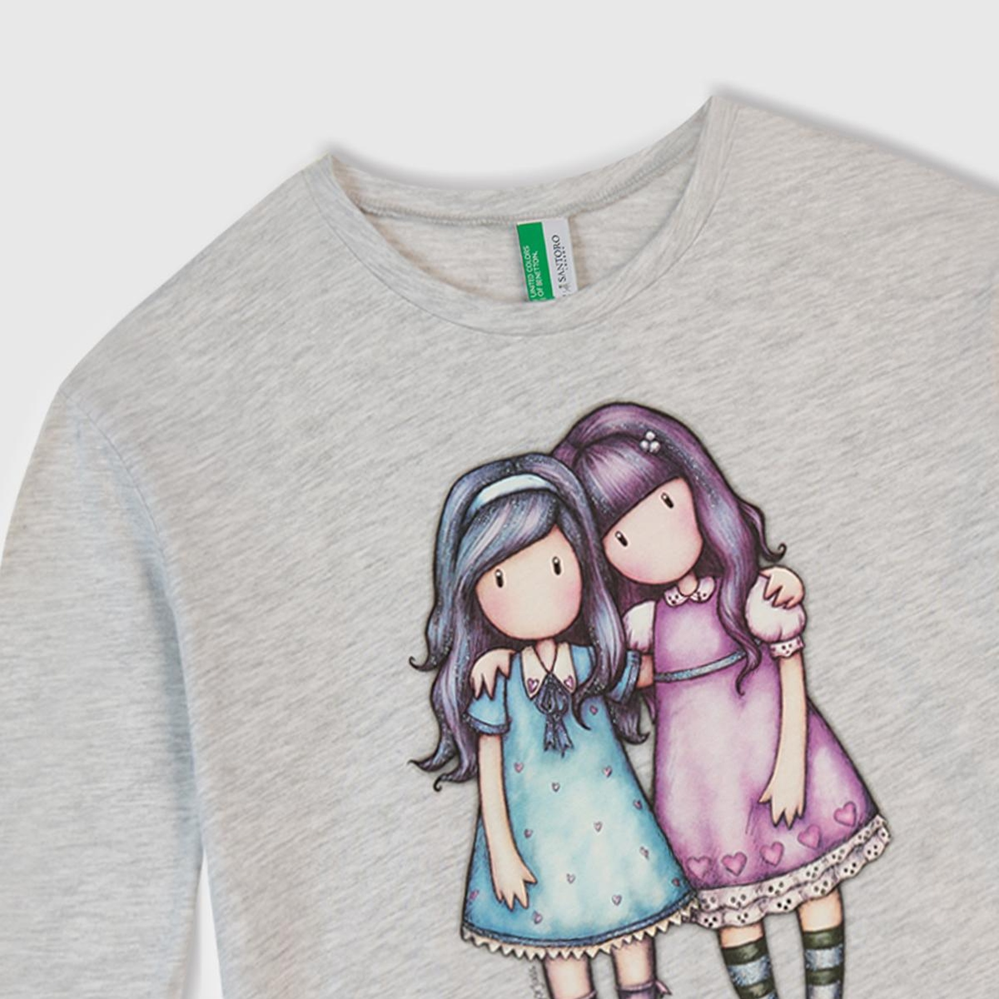 Kız Çocuk Beyaz Mix Üstü Baskılı Altı Desenli Pijama Takımı