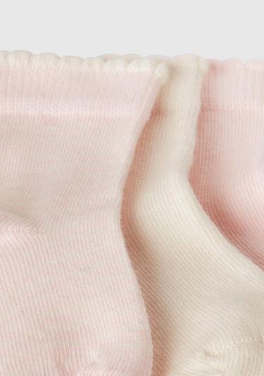  Bebek Pembe Desenli 3'lü Soket Çorap Seti
