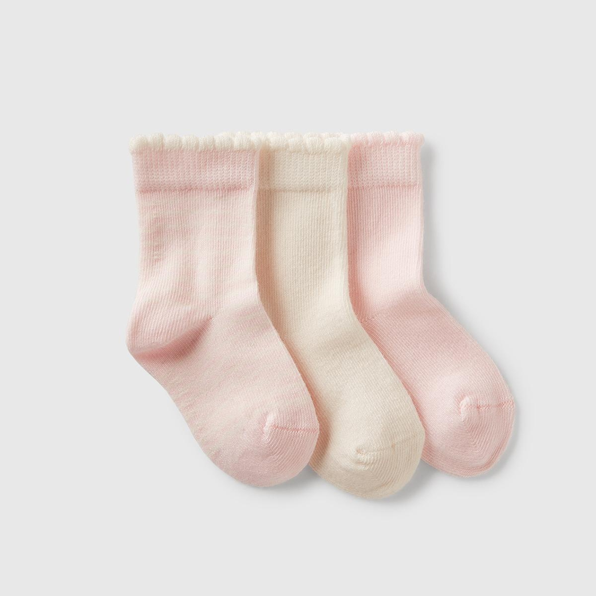 Bebek Pembe Desenli 3'lü Soket Çorap Seti