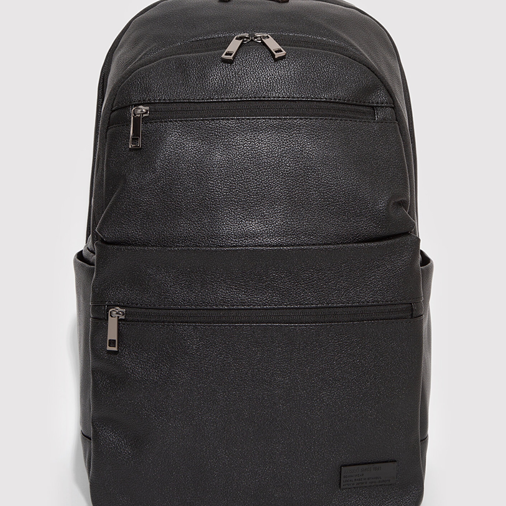 Mavi Suni Deri Siyah Sırt Çantası 0911952-900