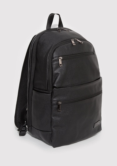  Mavi Suni Deri Siyah Sırt Çantası 0911952-900