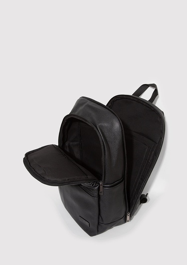  Mavi Suni Deri Siyah Sırt Çantası 0911952-900