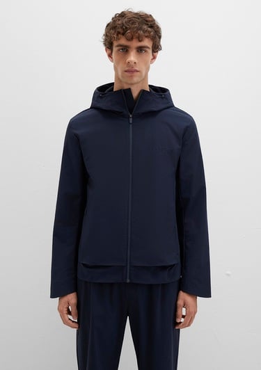  Mavi Kapüşonlu Mavi Spor Ceket Regular Fit / Normal Kesim 0110728-86623