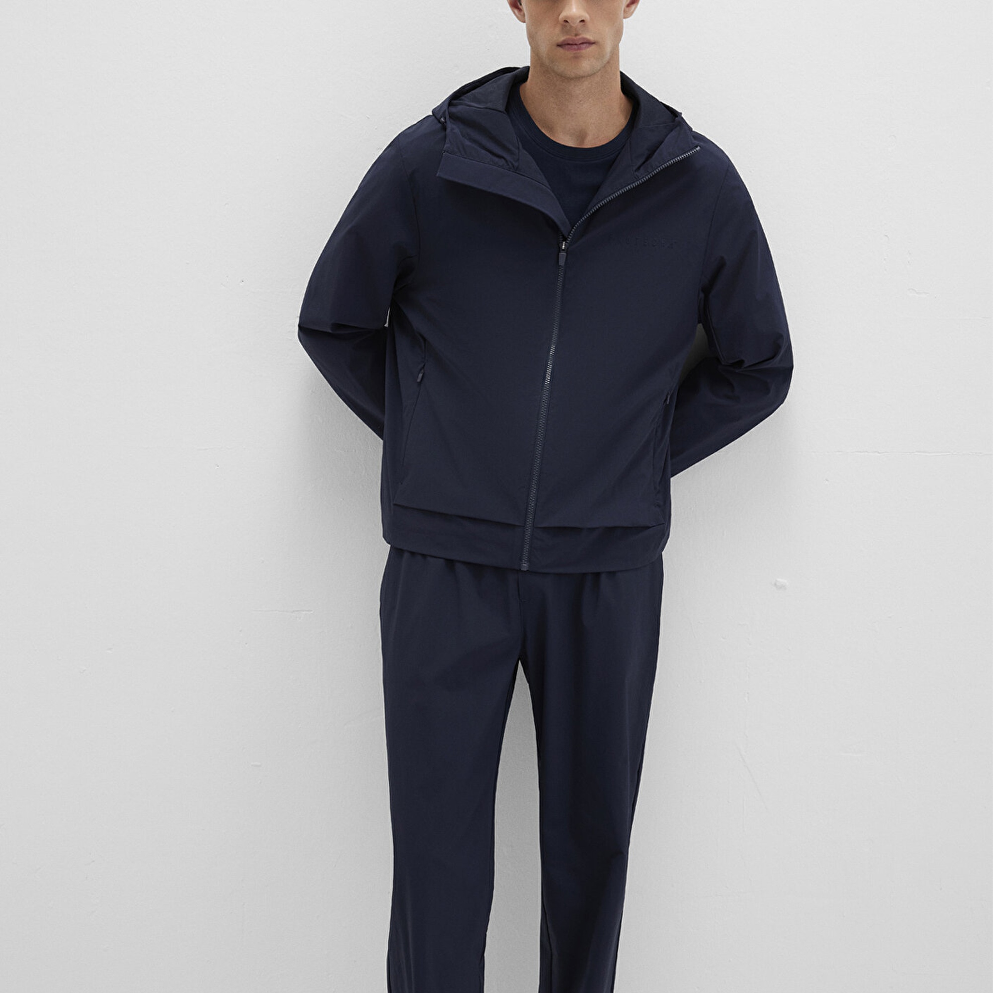 Mavi Kapüşonlu Mavi Spor Ceket Regular Fit / Normal Kesim 0110728-86623