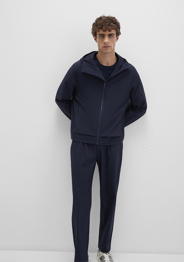  Mavi Kapüşonlu Mavi Spor Ceket Regular Fit / Normal Kesim 0110728-86623