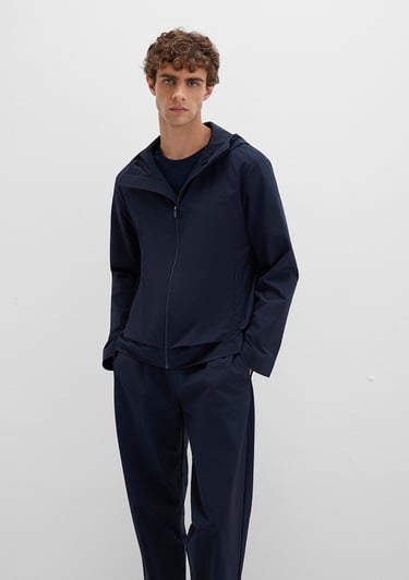  Mavi Kapüşonlu Mavi Spor Ceket Regular Fit / Normal Kesim 0110728-86623