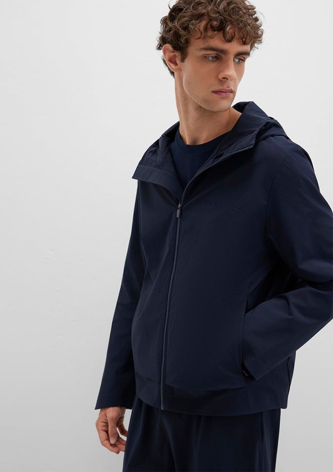  Mavi Kapüşonlu Mavi Spor Ceket Regular Fit / Normal Kesim 0110728-86623