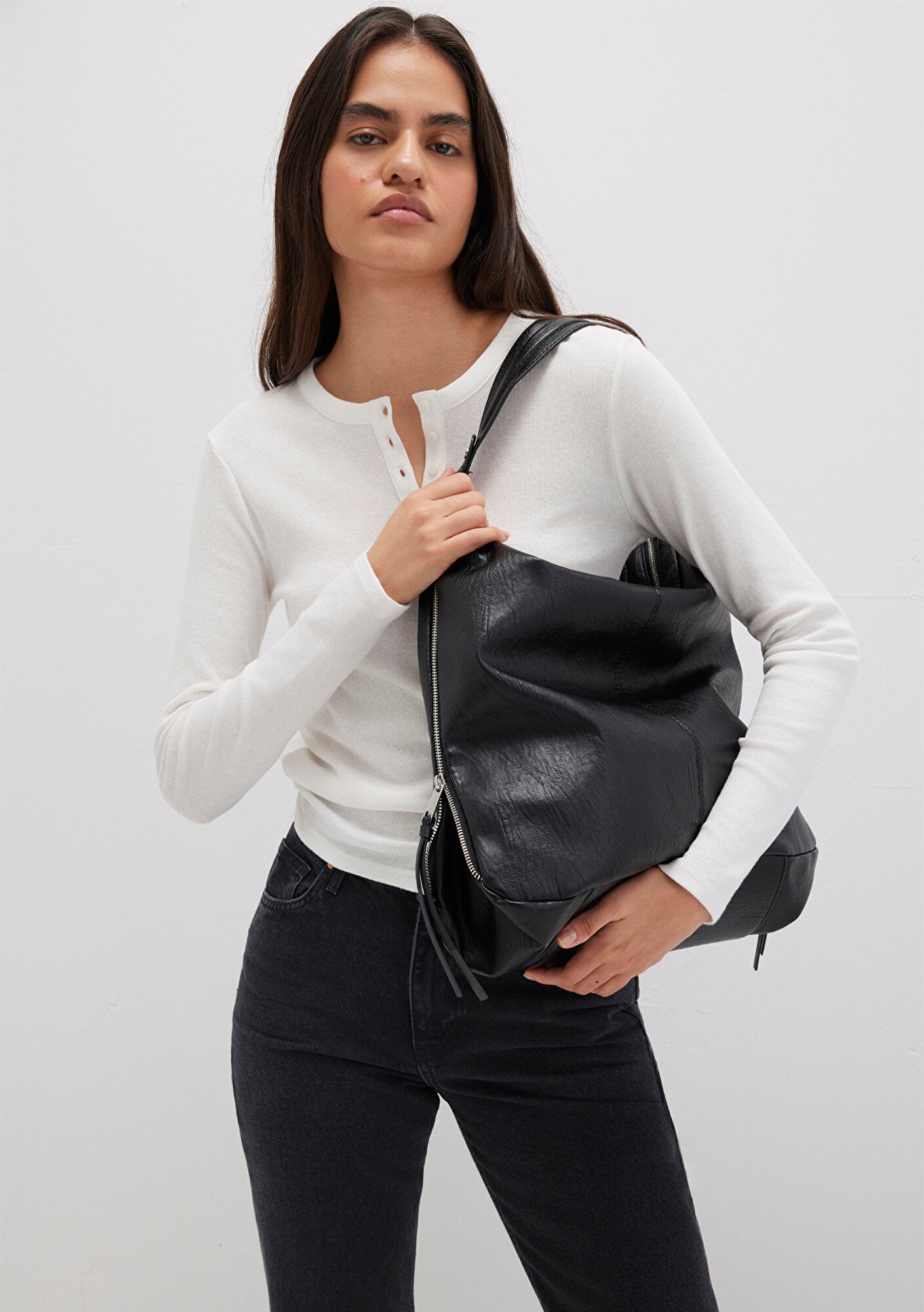  Mavi Siyah Omuz Çantası 1913475-900