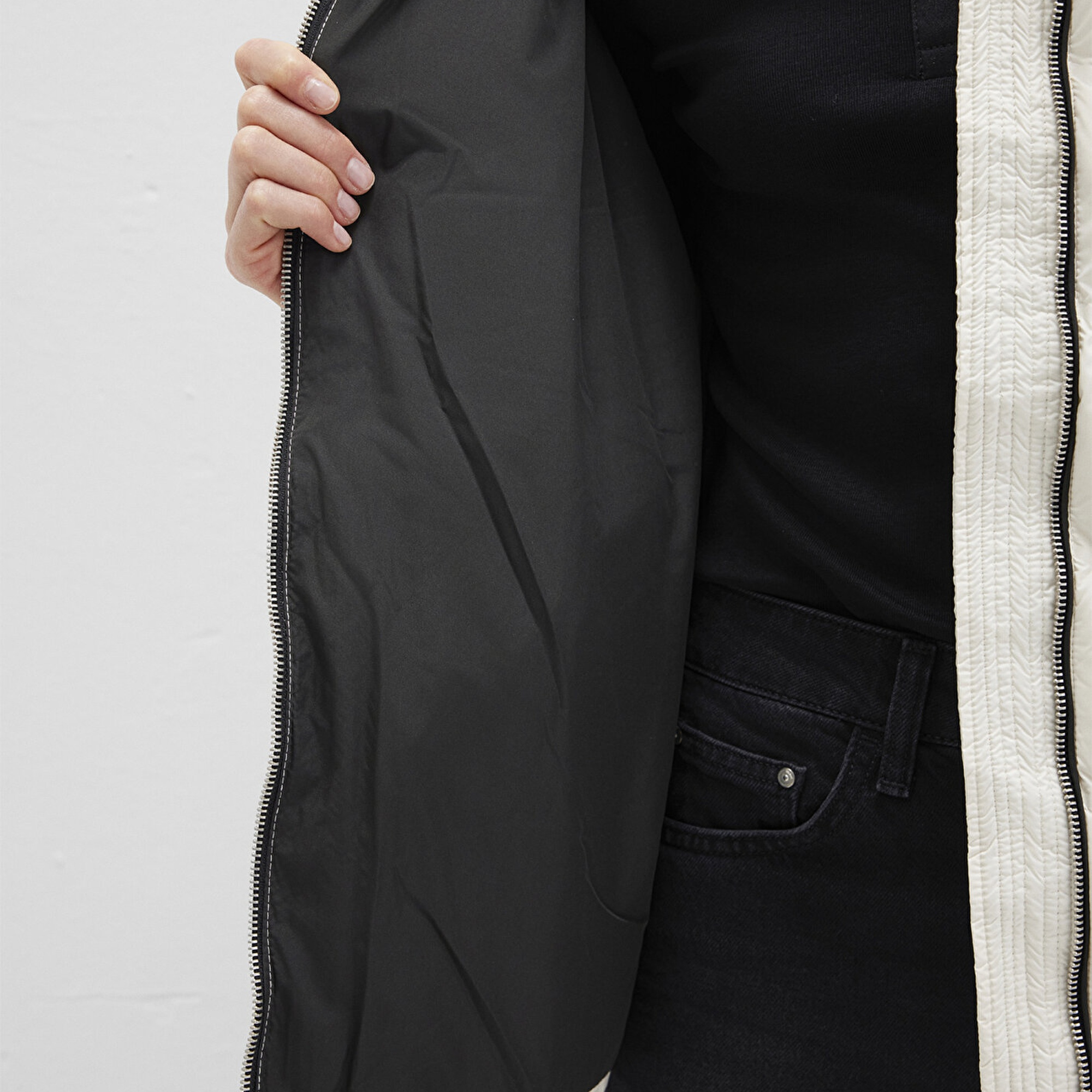 Mavi Ekru Ceket Oversize / Geniş Kesim 1110714-86412