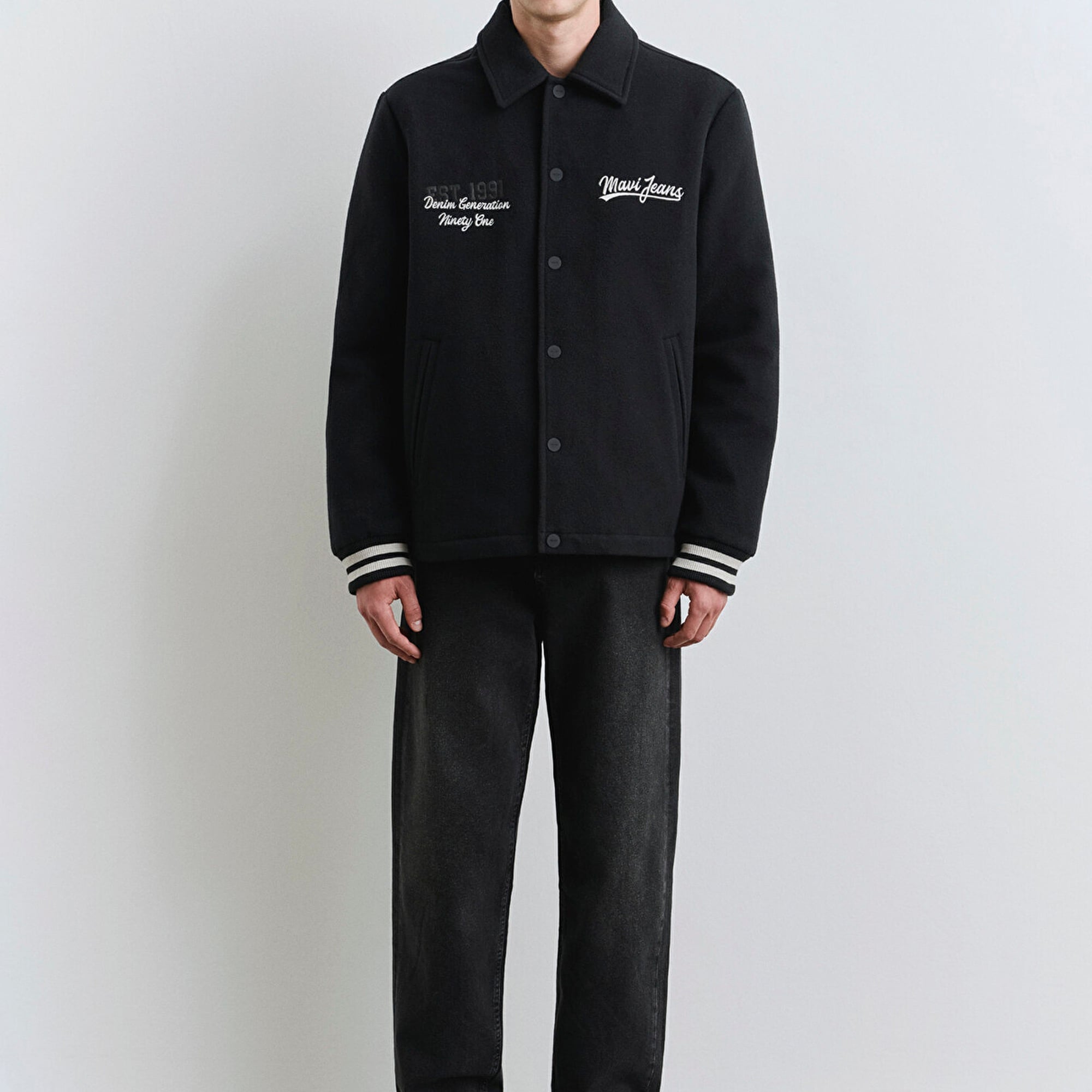 Mavi Mavi Jeans Siyah Ceket Loose Fit / Bol Rahat Kesim 0110625-71379