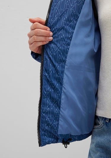  Mavi Baskılı Lacivert Şişme Mont 1110706-90368