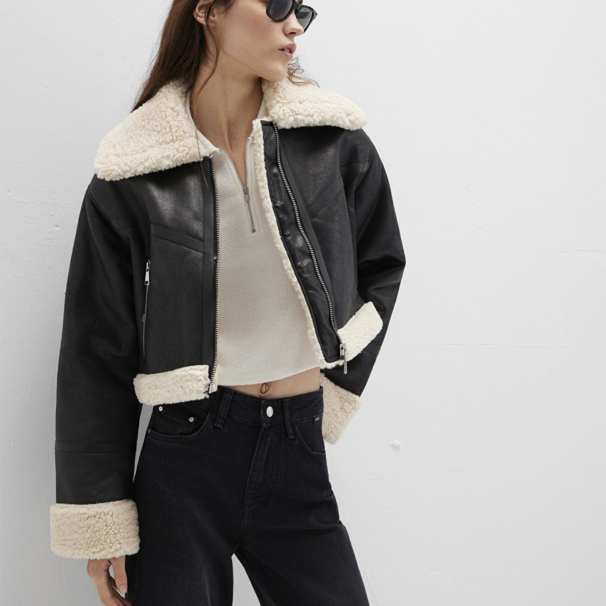 Mavi Siyah Suni Deri Ceket Regular Fit / Normal Kesim 1110462-900