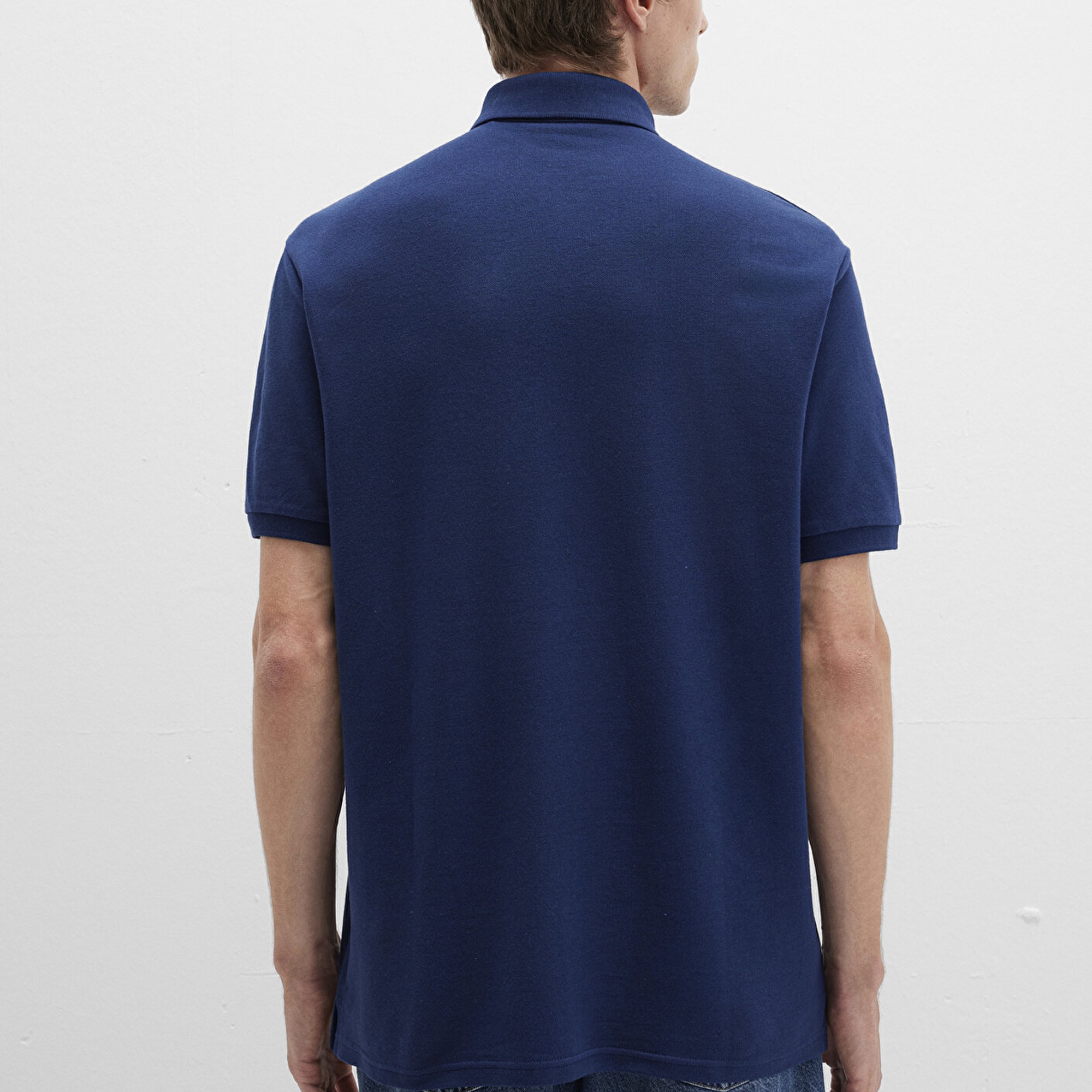 Mavi Lacivert Polo Tişört Loose Fit / Bol Rahat Kesim 0613009-89353